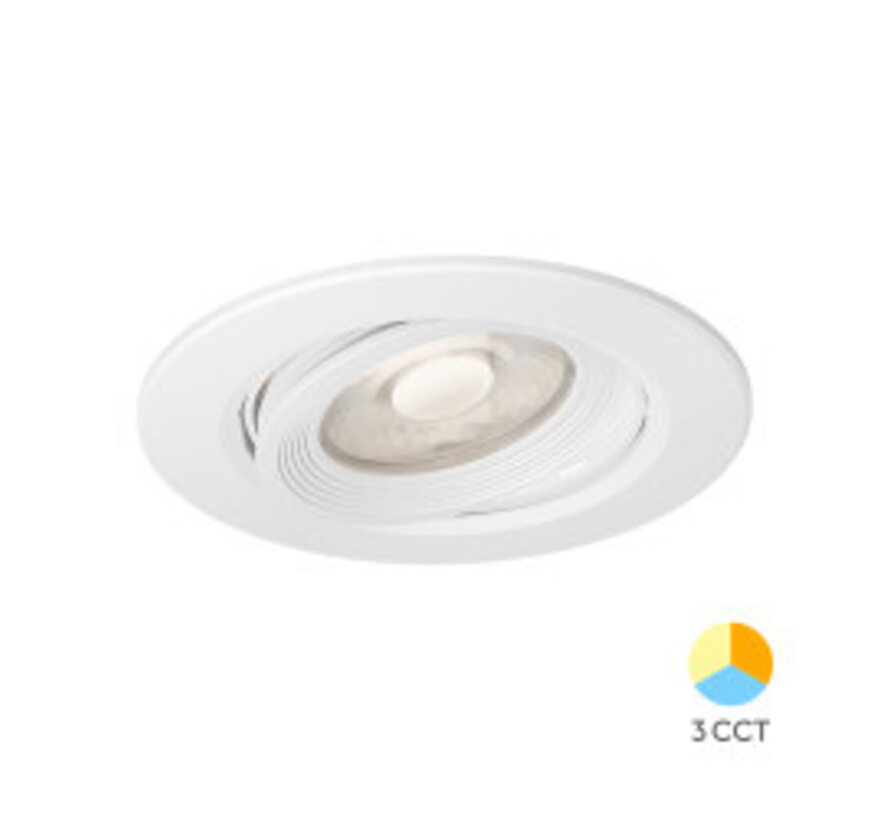 LED inbouwspot - 5W vervangt 35W - CCT - Kantelbaar