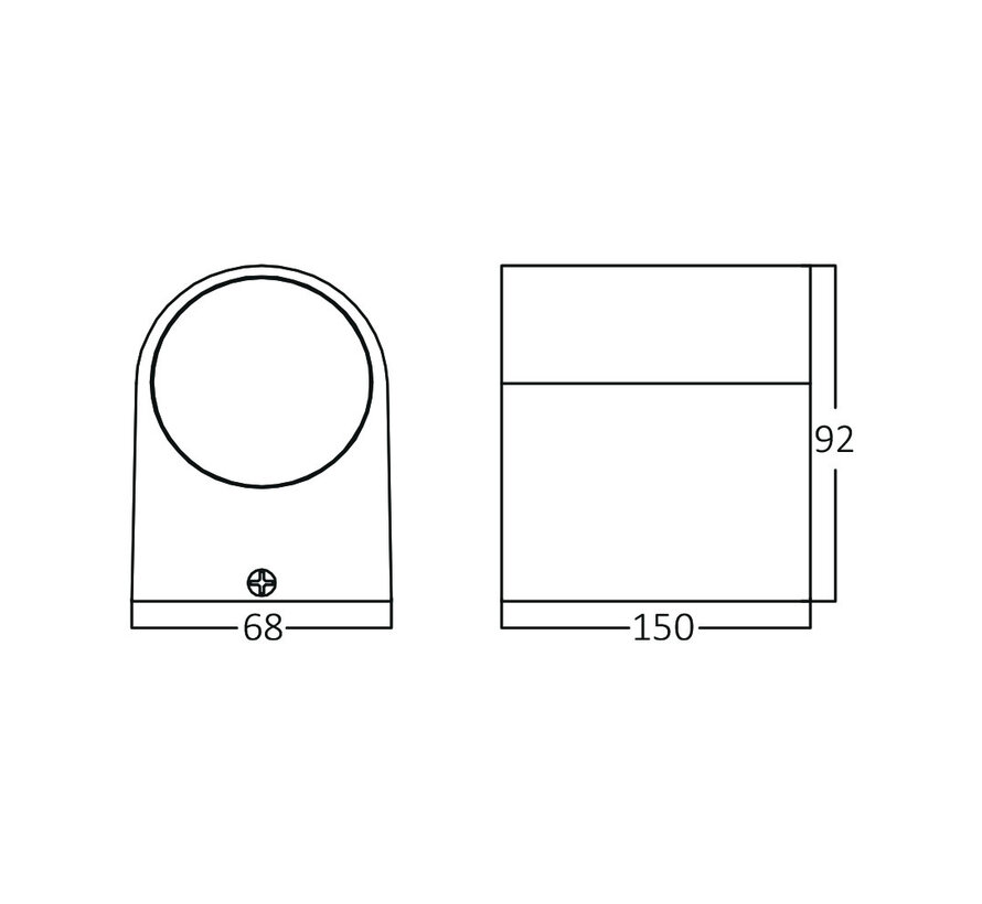 LED Wandlamp GU10 fitting - IP65 Waterdicht - Up Down - Zwart