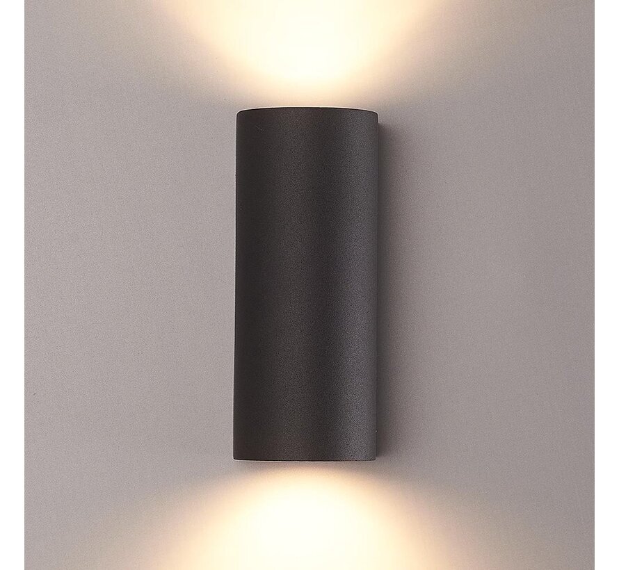 LED Wandlamp Buiten Up & Down - 2x GU10 - Aluminium - Antraciet