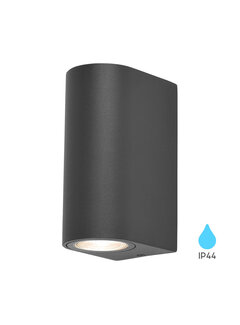 LED Wandlamp Buiten Up & Down - 2x GU10 - Aluminium - Antraciet