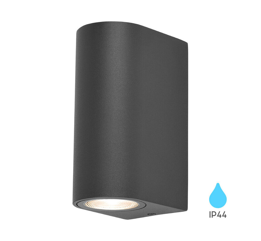 LED Wandlamp Buiten Up & Down - 2x GU10 - Aluminium - Antraciet