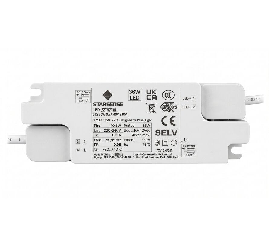 LED driver 36-40W – voor LED panelen 36–42V – 230V aansluiting