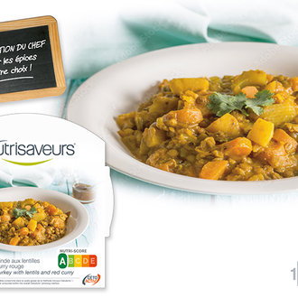 Xdaylight Plat Kalkoen met Linzen & Rode Curry - FASE 3 & 4