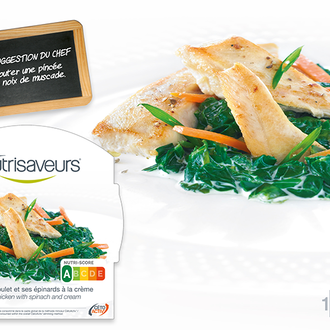 Xdaylight Plat Kip met spinazie