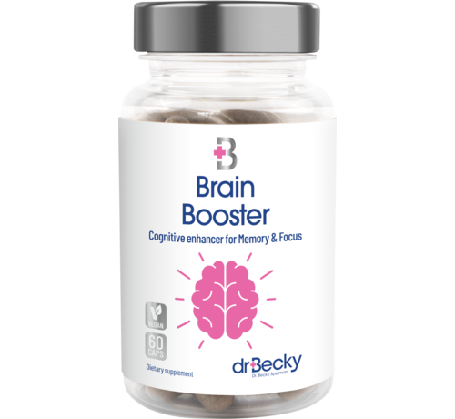 Dr. Becky Brain Booster | Concentratie & Prestaties | Nootropics | 60 Vegan Caps | Bevordert Focus en Geheugen |  Dr. Becky