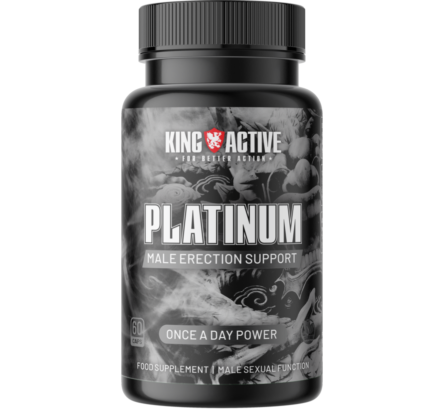King Active Platinum | 60 vegan caps | Mannenkracht wanneer het moment daar is