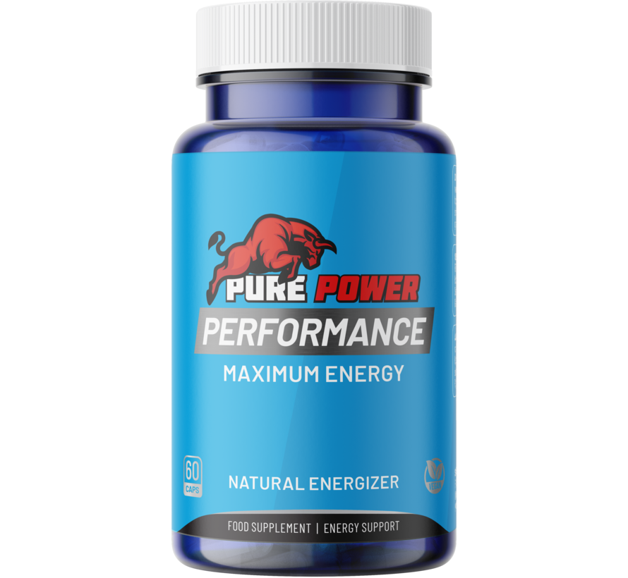 Pure Power Performance | 60 vegan caps | Maximum Energy | Energy Booster