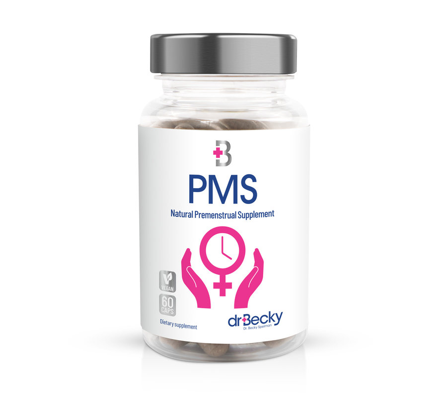 PMS | 60 Vegan caps | Helpt bij Menstruatie Klachten | Helpt bij vermoeidheid | Voor een evenwichtige cyclus