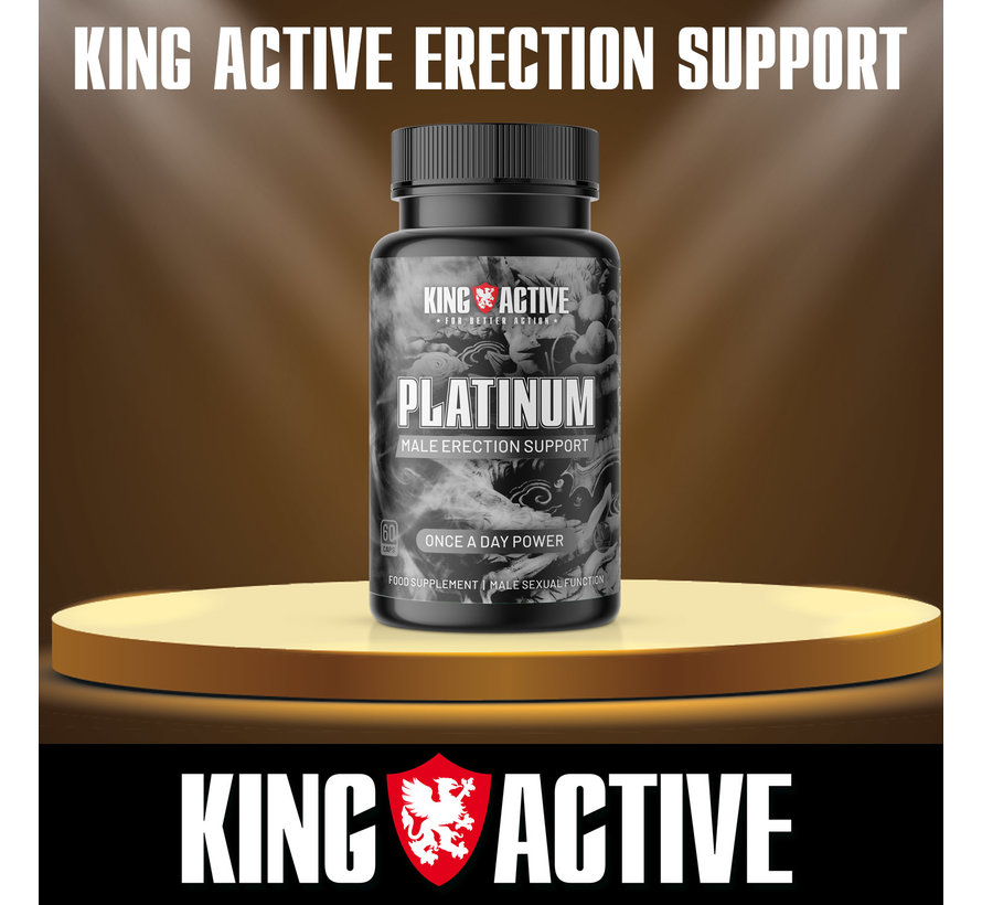 King Active Platinum | 60 vegan caps | Mannenkracht wanneer het moment daar is