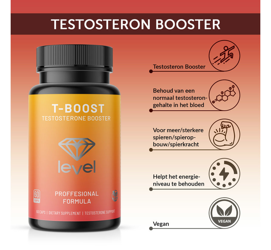 Level T- Boost | 60 vegan caps  | Testosterone booster