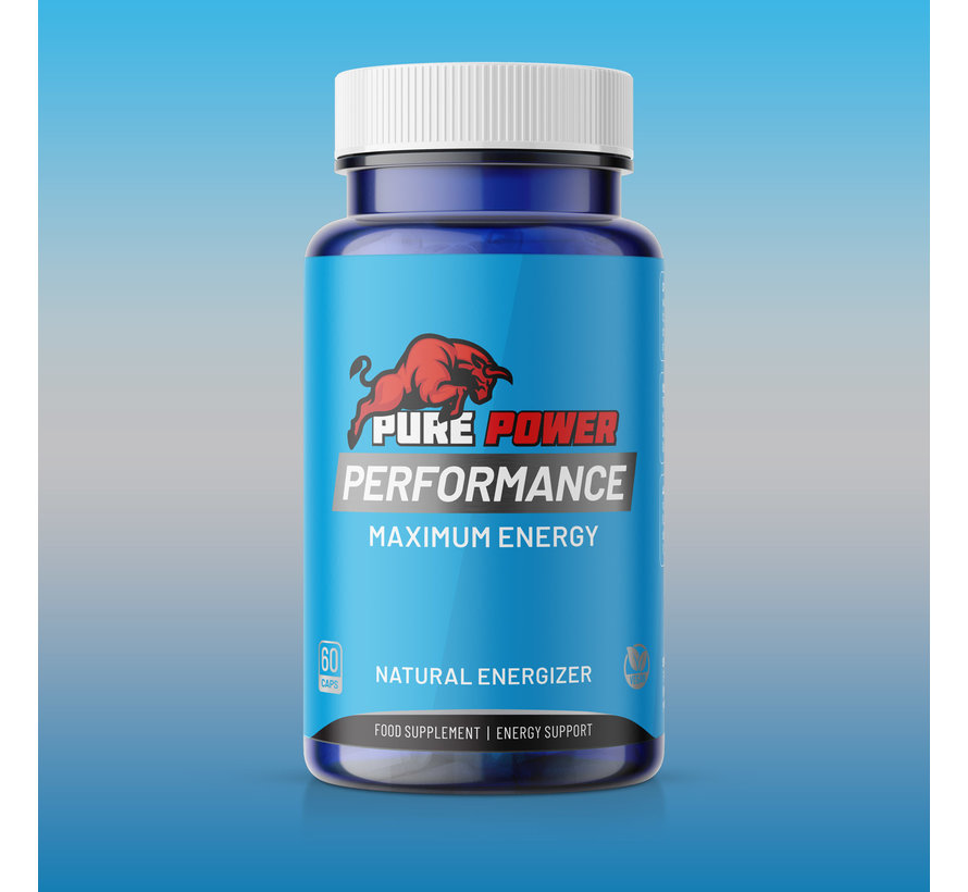 Pure Power Performance | 60 Vegane Kaps | Energy Booster | Maximum Energy