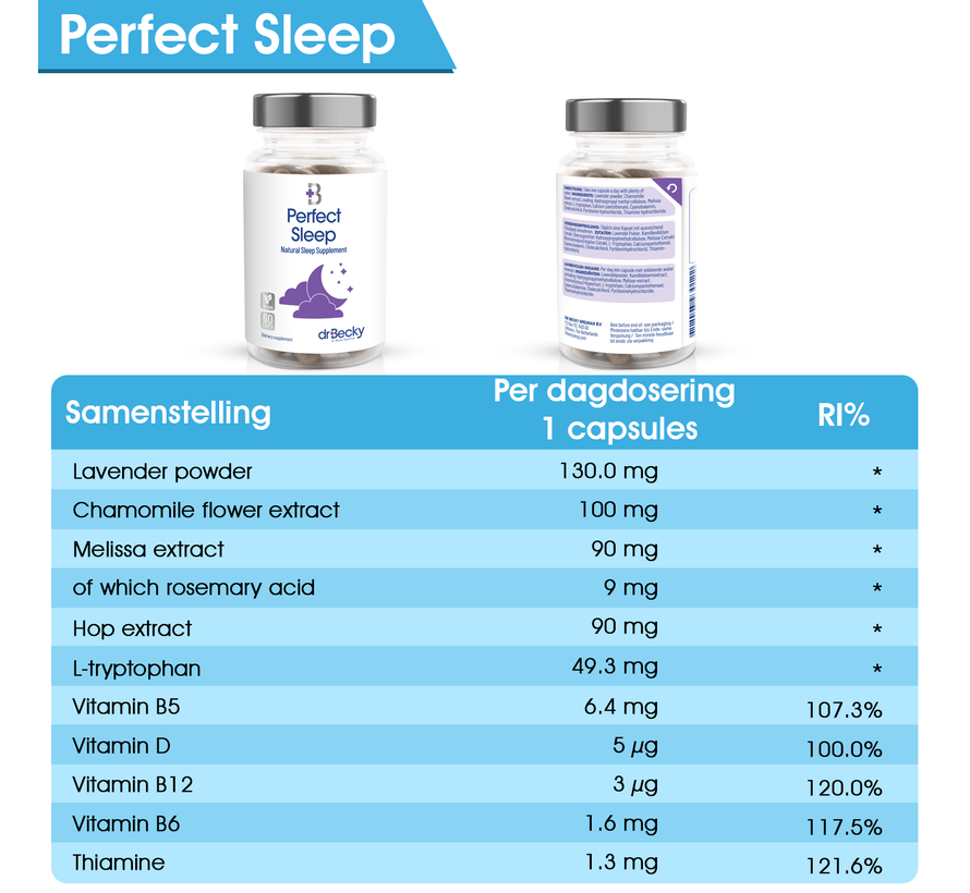 Perfect Sleep | 60 Veggie Kapseln | Fördert eine natürliche Nachtruhe