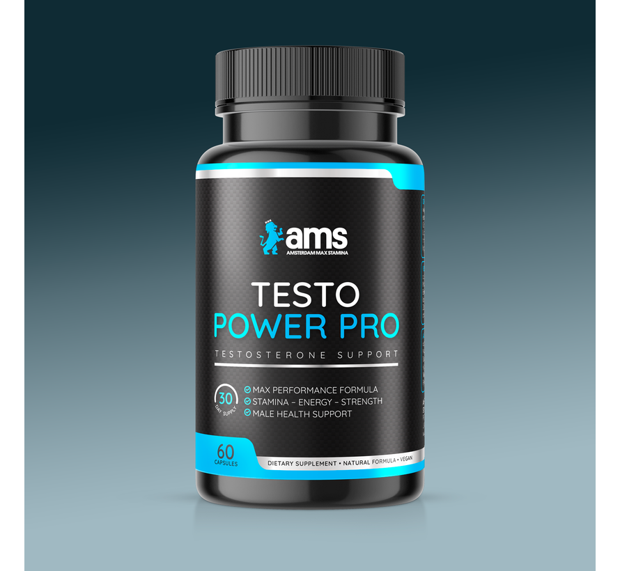 Testo Power Pro | 60 vegan caps | Testosterone & Stamina | Muscle Mass