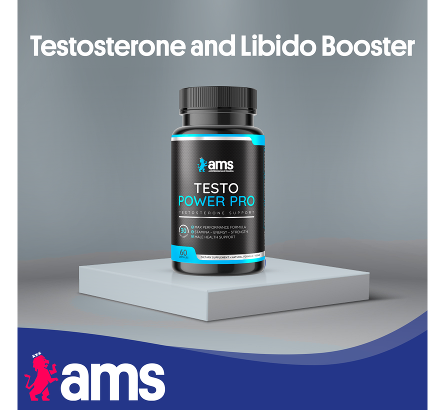 Testo Power Pro | 60 vegan caps | Testosterone & Stamina | Muscle Mass