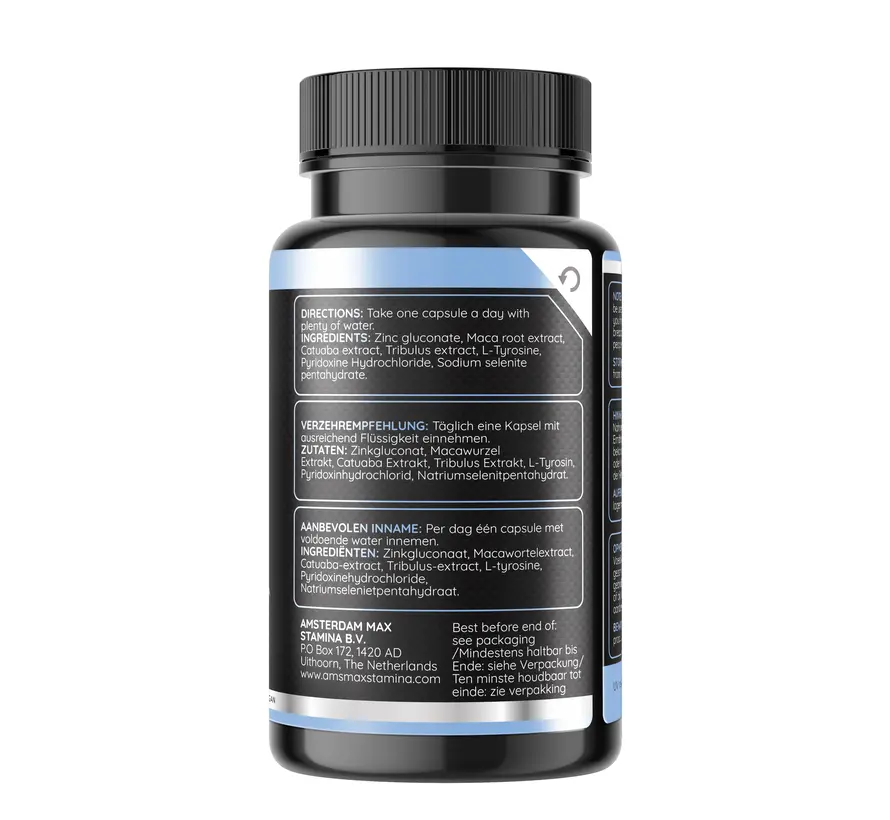 Male Power | 60 vegan caps | Mannen Booster | 7 Natuurlijke Ingrediënten