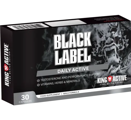 King Active Black Label 30 Kapseln – Natürliche Unterstützung für Testosteron, Energie & männliche Vitalität – One A Day