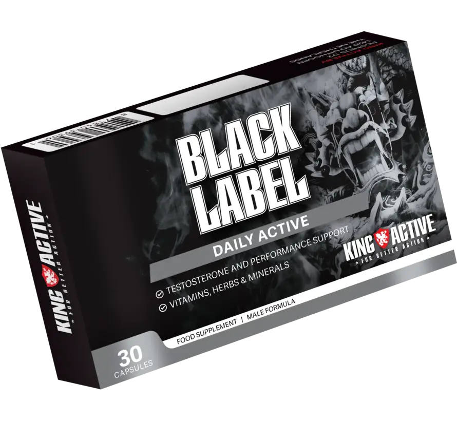 Black Label 30 capsules – Natuurlijke formule ter ondersteuning van testosteron, energie en mannelijke vitaliteit – One A Day