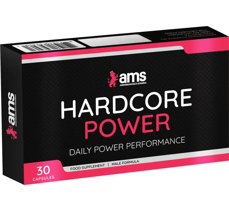 Hardcore Power – Natural support for male energy and vitality 30 capsules | One a Day | 100% Vegan & Additive-Free