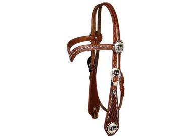 Beaded, Painted & Rawhide Headstall