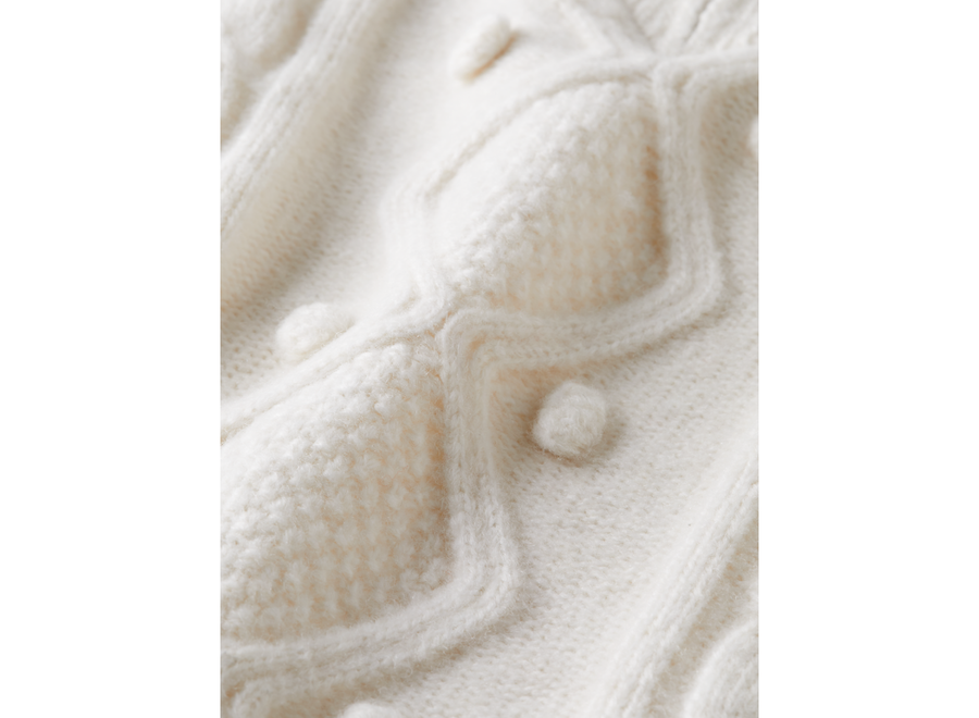 Half-zip cable knit pullover