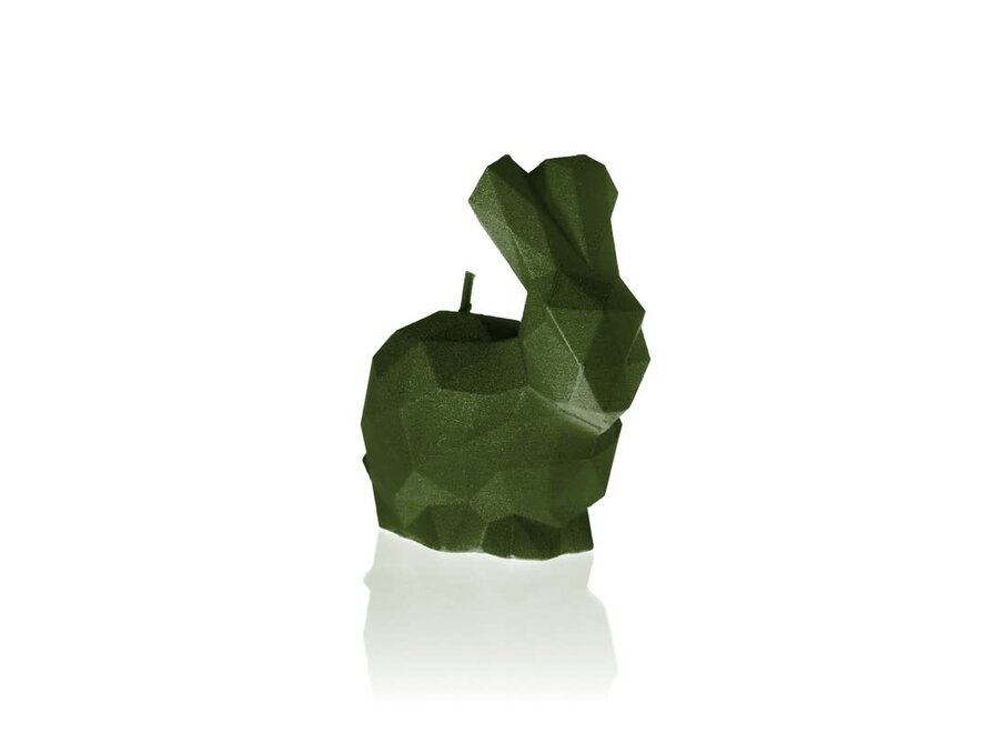 Candle rabbit low poly small dark green