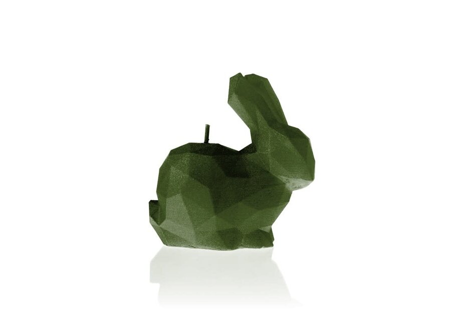 Candle rabbit low poly small dark green