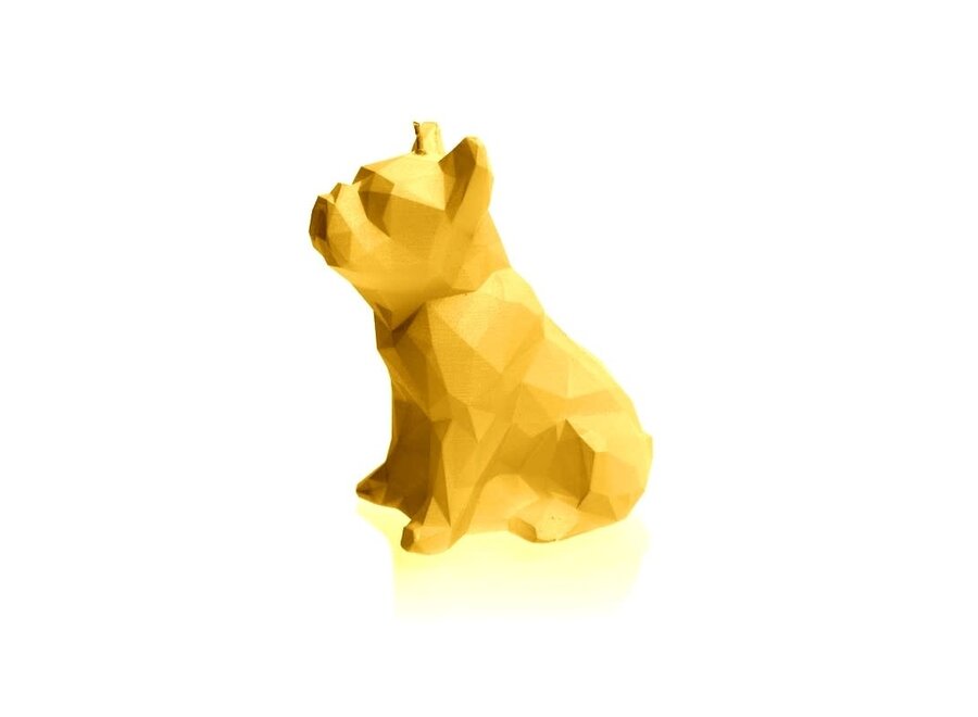 Candle bulldog low poly yellow