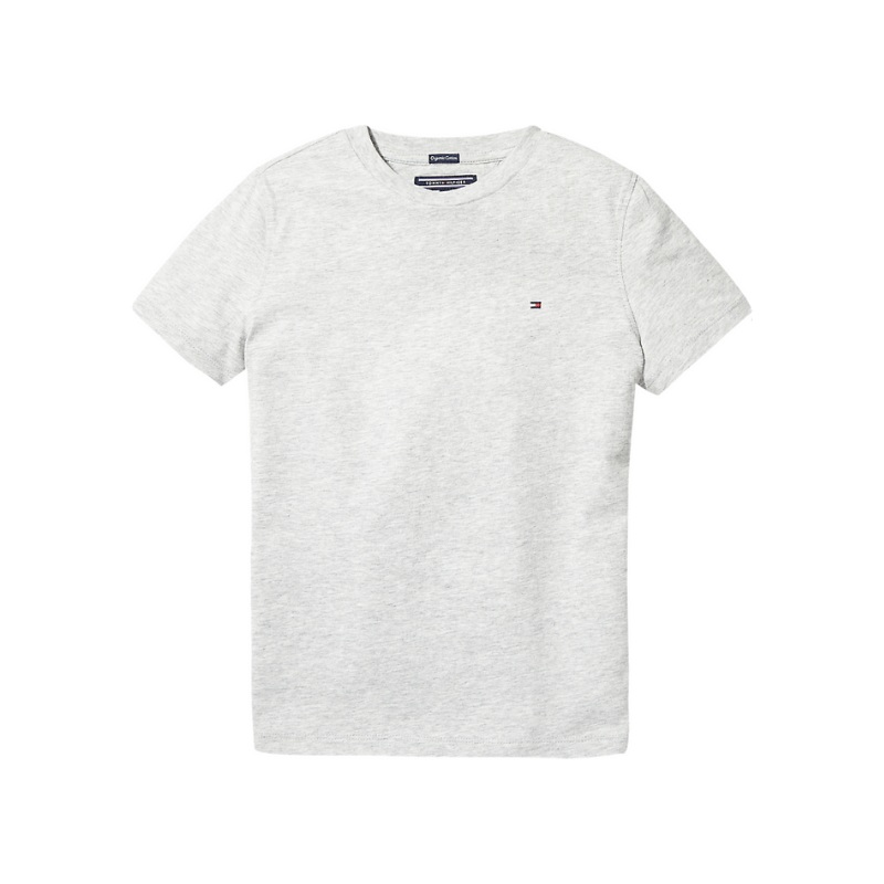 Tommy Hilfiger Boys basic cn KNIT t-shirts grijs