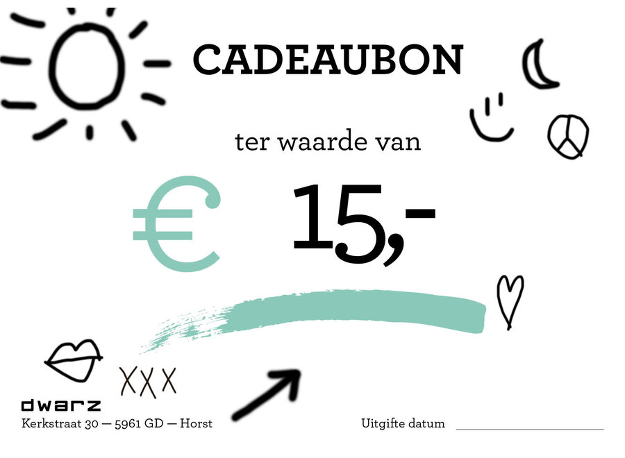 Dwarz  Cadeaubon 15