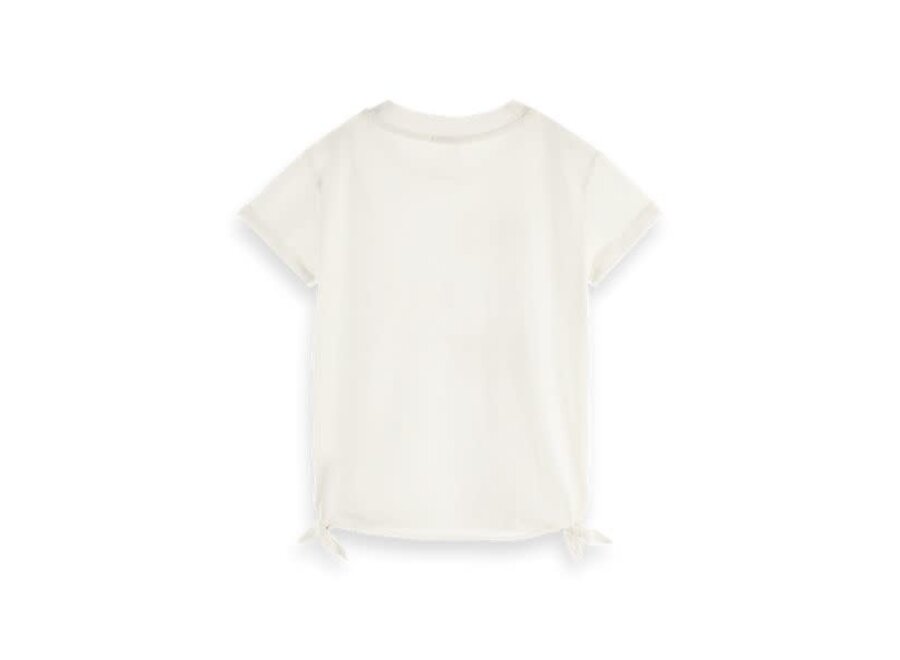 Organic cotton short sleeve with side knots