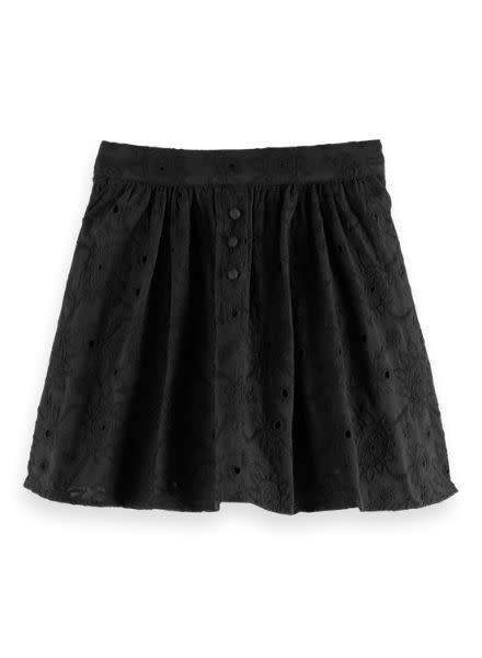 Scotch & Soda Short voluminous skirt with flower brodery anglaise