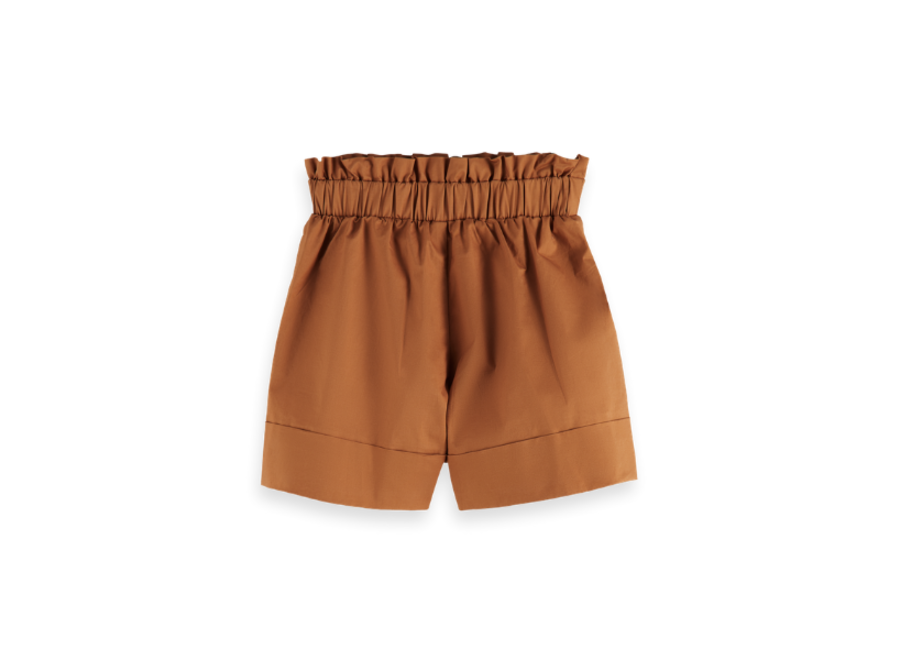 Wider fit cotton shorts with elasticated waist