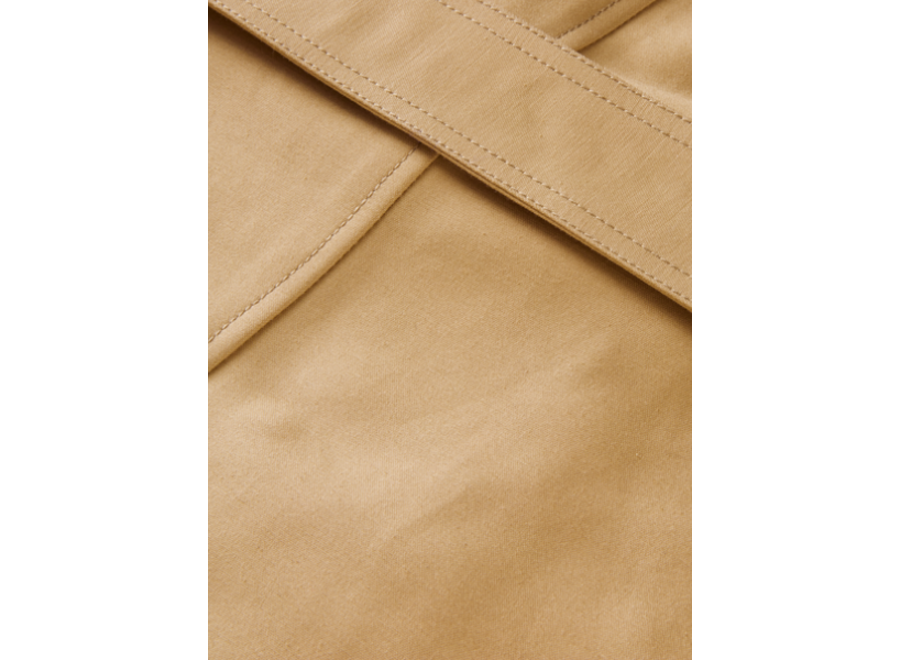Longer-length classic trench coat
