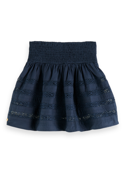 Scotch & Soda Layered lace tape skirt in Organic Cotton