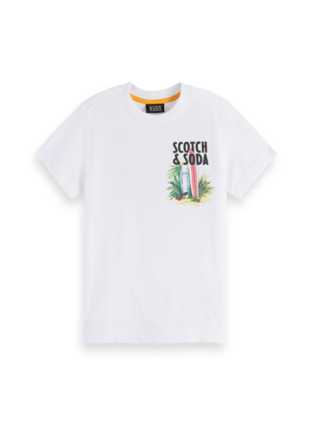 Scotch & Soda Regular-fit artwork T-shirt in Organic Cotton