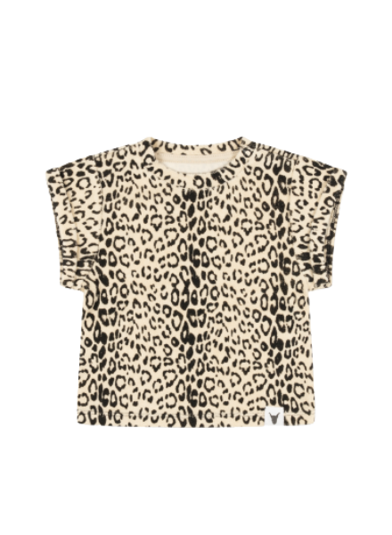 Alix Mini Kids Knitted Leopard Terry T-shirt