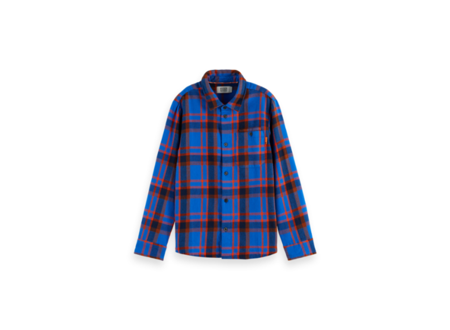 Regular-fit- Yarn-dyed check long sleeve shirt