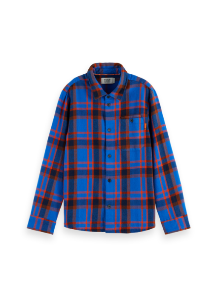 Regular-fit- Yarn-dyed check long sleeve shirt