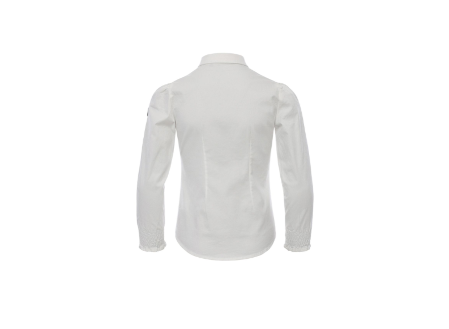 Smocked poplin blouse