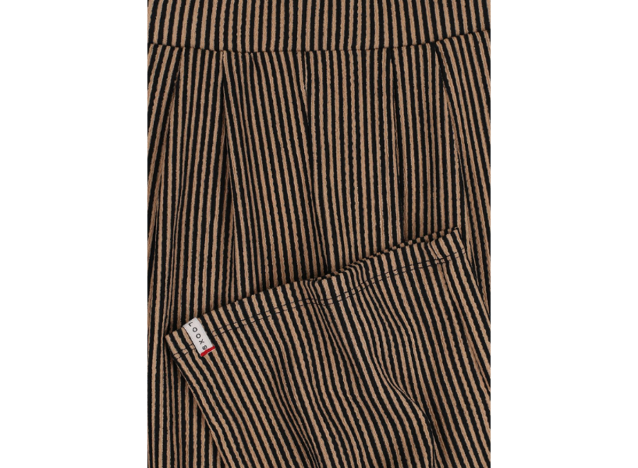 Crincle striped wideleg pants