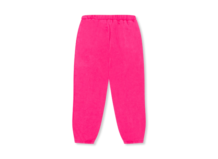 Kids Knitted Sweat Pants Bright Pink