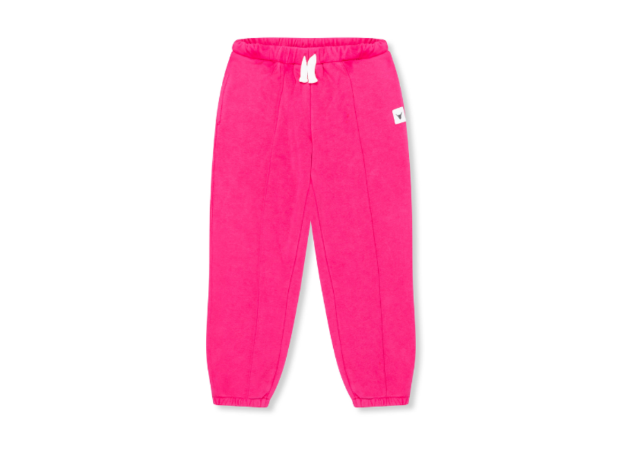 Kids Knitted Sweat Pants Bright Pink