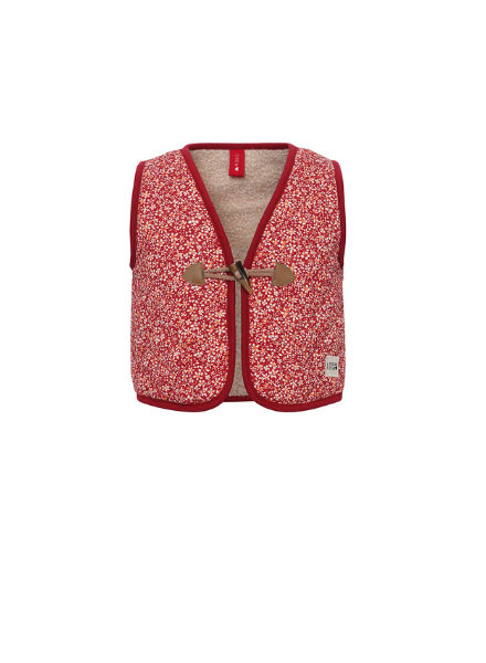 Looxs Little Little floral gilet with teddy linin