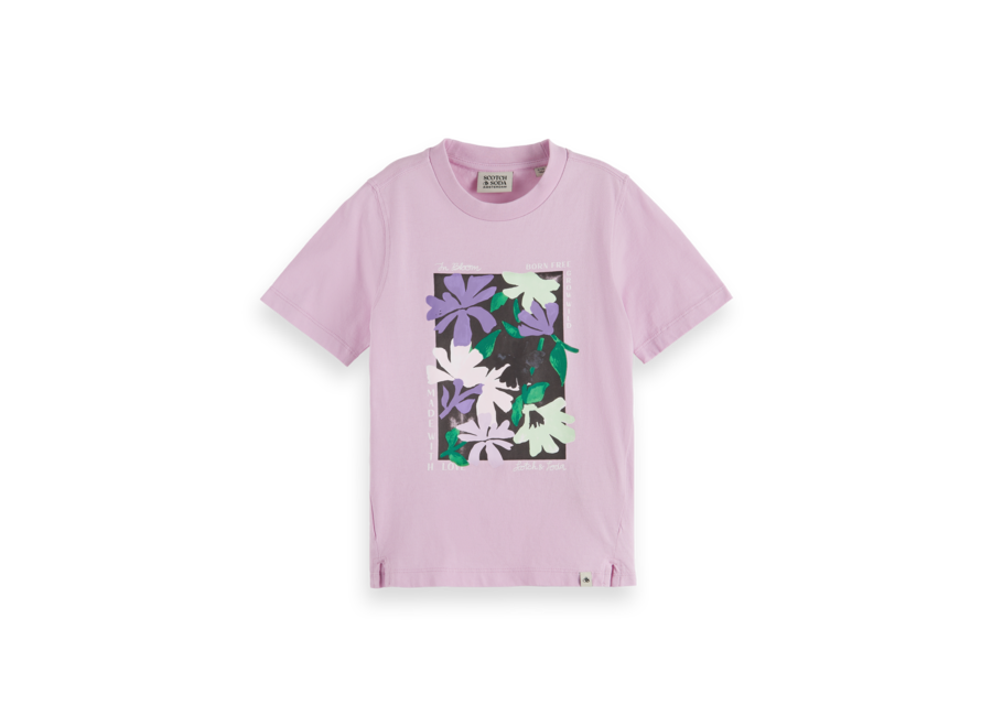 Relaxed-fit floral artwork T-shirt