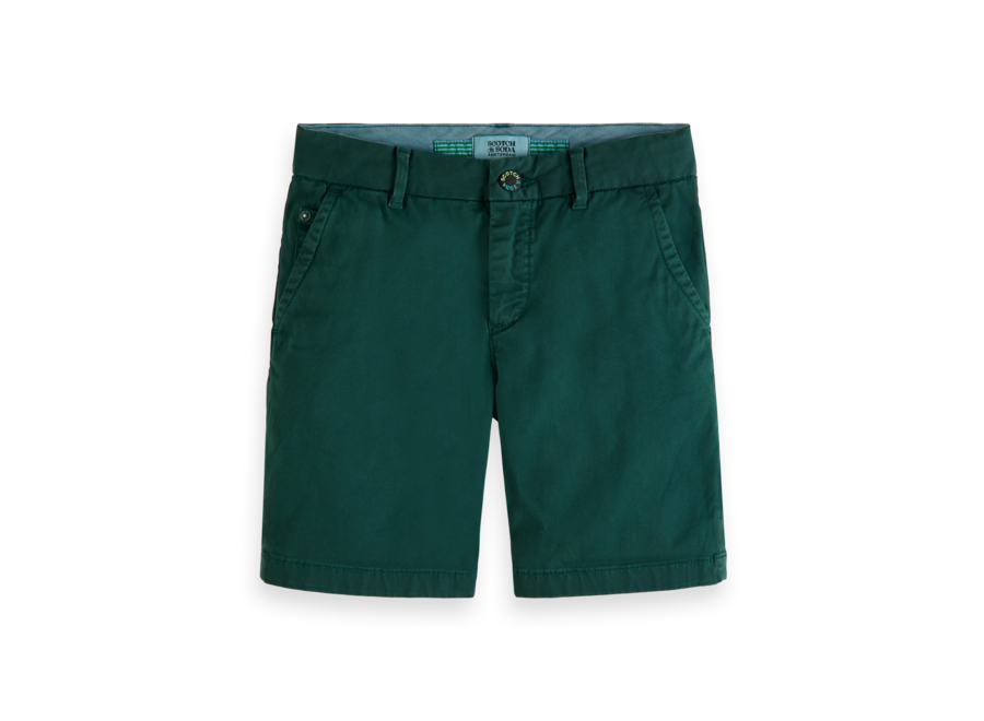 Garment-dyed chino shorts