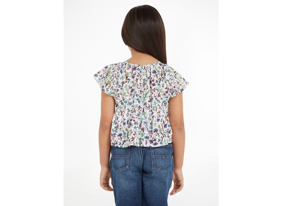 Floral Print Top S/S