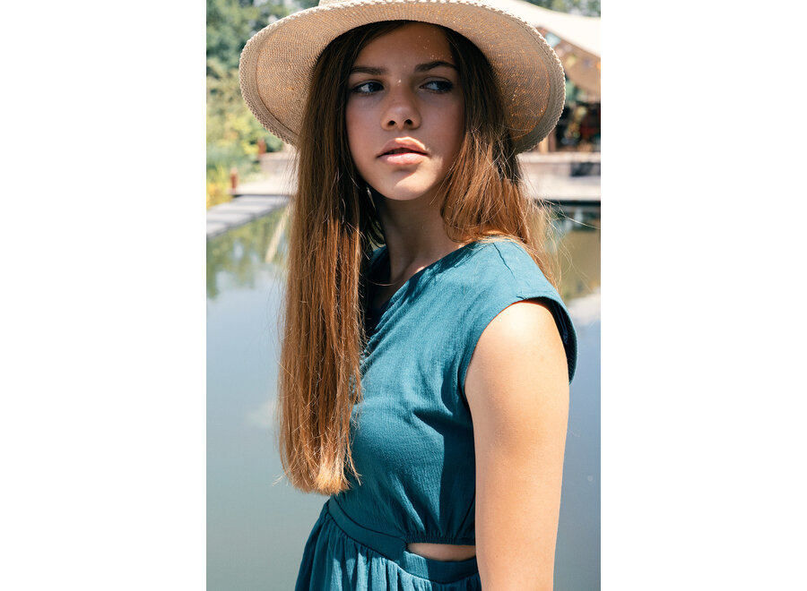 Crinkle jersey dress