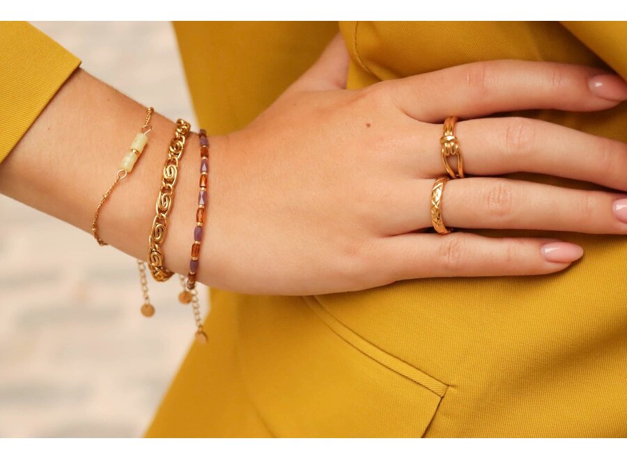 Citron Disc Bracelet Gold