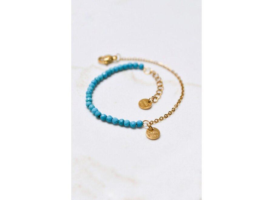 Half Turquoise Bracelet Gold
