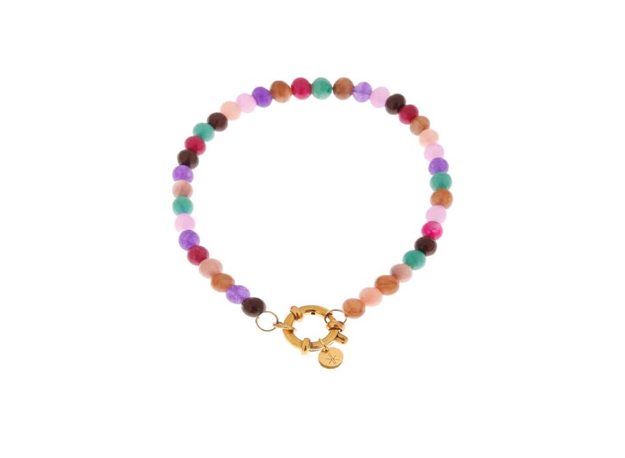 Disco Beads Bracelet Gold